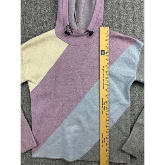 Apres Skyr Hoodie Women's XS Multicolor Wide Stripe Pullover Hooded Sweater - Picture 4 of 10
